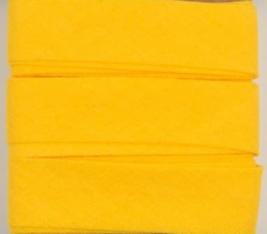 Baumwoll-Schrägbänder-Uni-ca. 20 mm Breite x 3 Meter Länge- in 28 Farben Einfassband gefalzt (Corn) von Stofftreff Santi