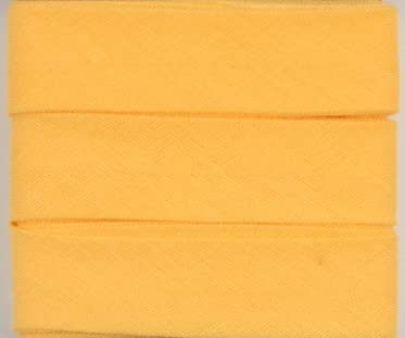 Baumwoll-Schrägbänder-Uni-ca. 20 mm Breite x 3 Meter Länge- in 28 Farben Einfassband gefalzt (Gelb) von Stofftreff Santi