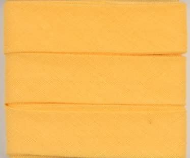 Baumwoll-Schrägbänder-Uni-ca. 20 mm Breite x 3 Meter Länge- in 28 Farben Einfassband gefalzt (Gelb) von Stofftreff Santi