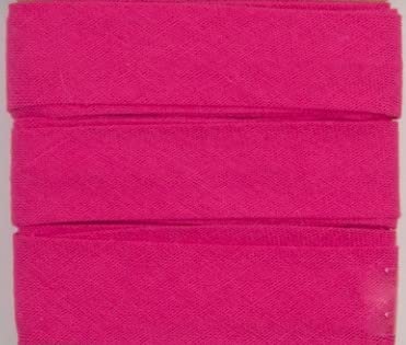 Baumwoll-Schrägbänder-Uni-ca. 20 mm Breite x 3 Meter Länge- in 28 Farben Einfassband gefalzt (Pink) von Stofftreff Santi