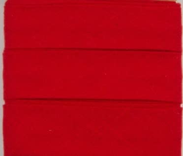 Baumwoll-Schrägbänder-Uni-ca. 20 mm Breite x 3 Meter Länge- in 28 Farben Einfassband gefalzt (Rot) von Stofftreff Santi