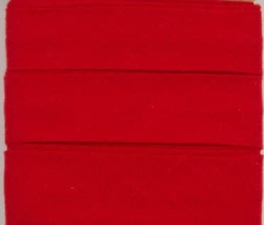 Baumwoll-Schrägbänder-Uni-ca. 20 mm Breite x 3 Meter Länge- in 28 Farben Einfassband gefalzt (Rot) von Stofftreff Santi