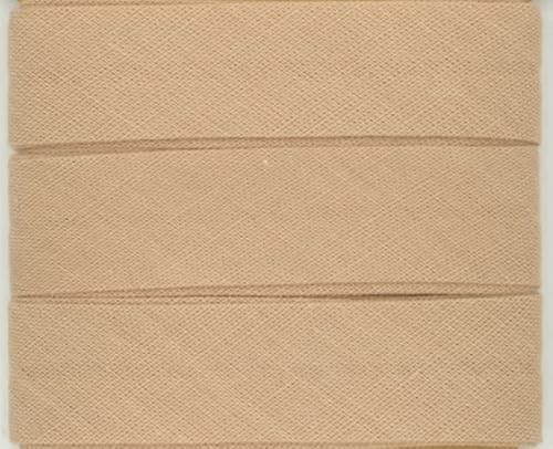 Baumwoll-Schrägbänder-Uni-ca. 20 mm Breite x 3 Meter Länge- in 28 Farben Einfassband gefalzt (Sand) von Stofftreff Santi
