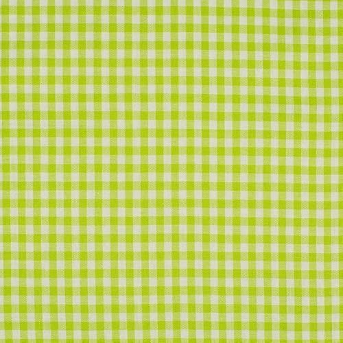 Baumwolle KARO Karierte Baumwolle mit 1x1 cm Karo`s 0,5m - Öko-Tex Fahnentuch Dekostoffe Tischdecke Meterware (Lime) von Stofftreff Santi