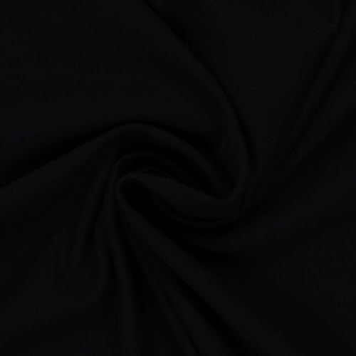 Bündchen HEIKE von Swafing - Strickschlauch - glatt/fein- 100 cm Schlauch- 25 cm Schritte Öko-Tex Standard Schlauchware/Bündchenstoff Neue Farben passent zur EIKE, MAIKE und NAOMI (299-Schwarz) von Stofftreff Santi