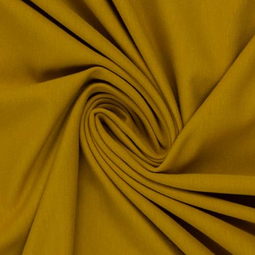 Bündchen HEIKE von Swafing - Strickschlauch - glatt/fein- 100 cm Schlauch- 25 cm Schritte Öko-Tex Standard Schlauchware/Bündchenstoff Neue Farben passent zur EIKE, MAIKE und NAOMI (313-Senf) von Stofftreff Santi