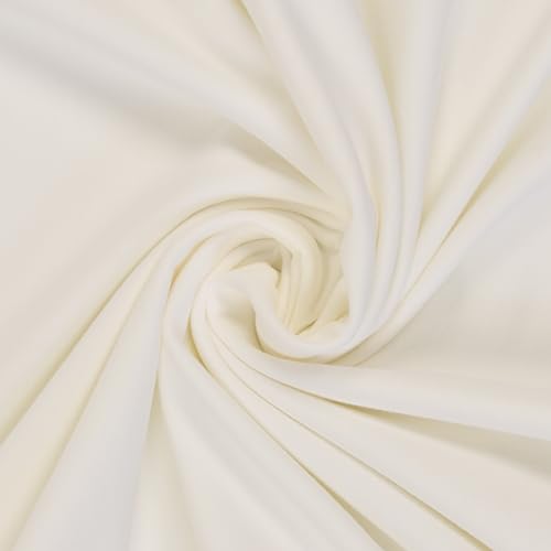 Bündchen HEIKE von Swafing - Strickschlauch - glatt/fein- 100 cm Schlauch- 25 cm Schritte Öko-Tex Standard Schlauchware/Bündchenstoff passent zum French Terry Sweat und Walkloden (009-Naturweiß) von Stofftreff Santi