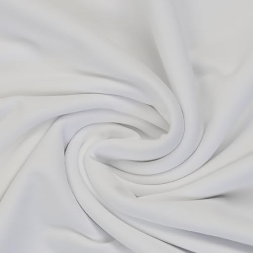 Bündchen HEIKE von Swafing - Strickschlauch - glatt/fein- 100 cm Schlauch- 25 cm Schritte Öko-Tex Standard Schlauchware/Bündchenstoff passent zum French Terry Sweat und Walkloden (011-Weiß) von Stofftreff Santi