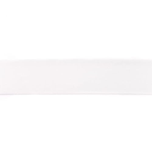 Elastische flache Gummibänder-40mm-Uni-100 cm-Meterware-Nähen, Patchwork, Befestigung & Bastelarbeiten (Weiß) von Stofftreff Santi