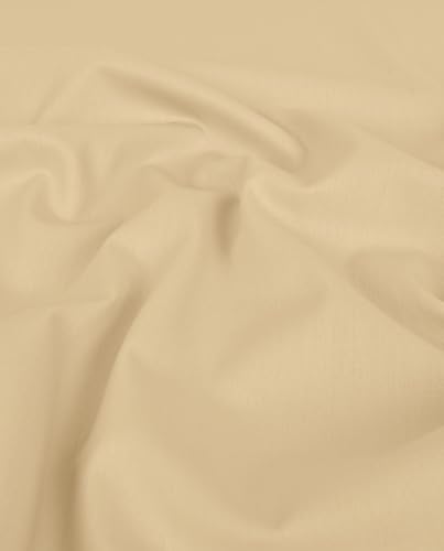 Futterstoff-Anti Statisch LINING Deluxe -Tasche-,Jacken- und Innenstoff-Ausfüllstoff, Blazer-65 g/QM-150 cm breit-50 cm Schritte-Meterware (Beige) von Stofftreff Santi