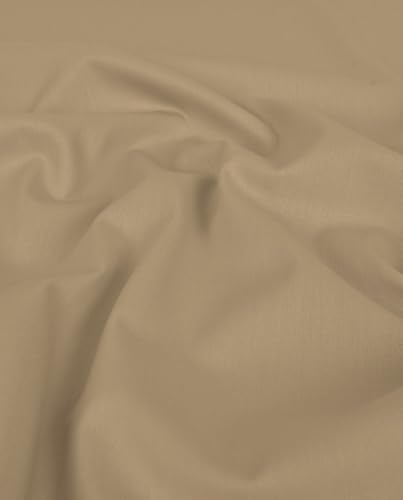 Futterstoff-Anti Statisch LINING Deluxe -Tasche-,Jacken- und Innenstoff-Ausfüllstoff, Blazer-65 g/QM-150 cm breit-50 cm Schritte-Meterware (Dunkelbeige) von Stofftreff Santi