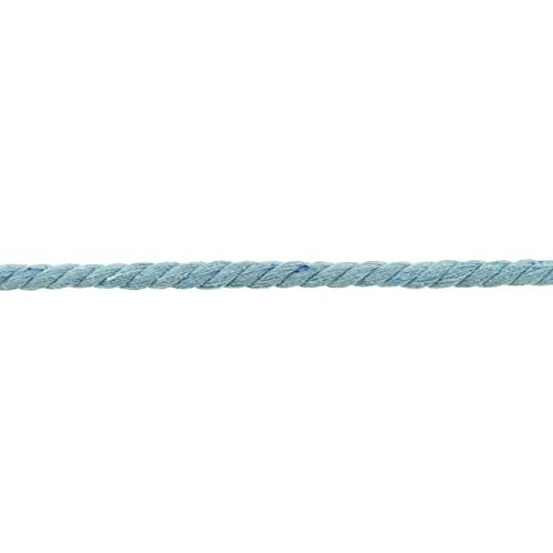 Gedrehte/Geflochtene Baumwollkordel-50 cm Schritte-Meterware-8 mm Stärke-18 (Hellblau) von Stofftreff Santi
