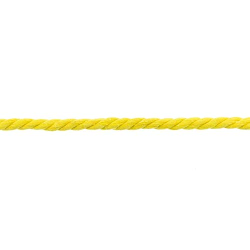 Gedrehte/Geflochtene Baumwollkordel-50 cm Schritte-Meterware-8 mm Stärke-(Gelb) von Stofftreff Santi
