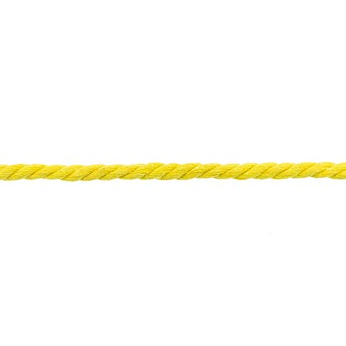 Gedrehte/Geflochtene Baumwollkordel-50 cm Schritte-Meterware-8 mm Stärke-18 (Gelb) von Stofftreff Santi