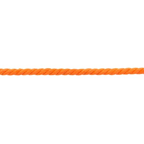 Gedrehte/Geflochtene Baumwollkordel-50 cm Schritte-Meterware-8 mm Stärke-18 (Orange) von Stofftreff Santi