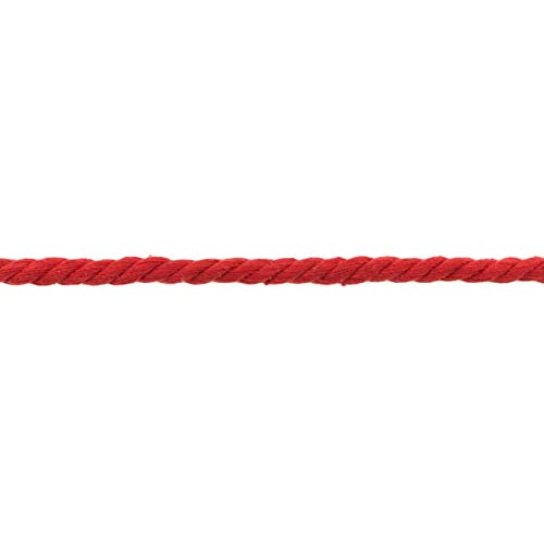 Gedrehte/Geflochtene Baumwollkordel-50 cm Schritte-Meterware-8 mm Stärke (Rot) von Stofftreff Santi