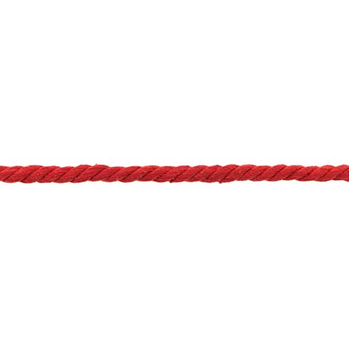 Gedrehte/Geflochtene Baumwollkordel-50 cm Schritte-Meterware-8 mm Stärke-18 (Rot) von Stofftreff Santi