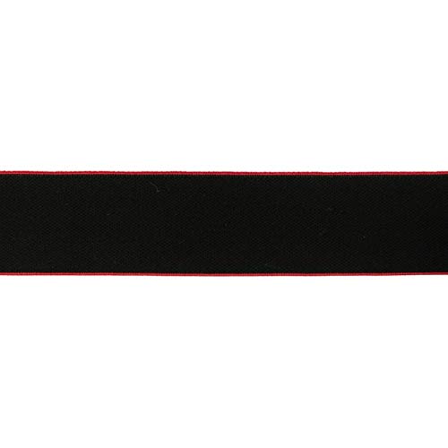 Gummibänder-40mm-farbiger Rand-50 cm-Meterware (Rot) von Stofftreff Santi