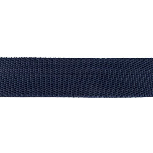 Gurtband-40 mm-Polypropylen-50 cm-Meterware in 23 Farben (Dunkelblau-21014) von Stofftreff Santi