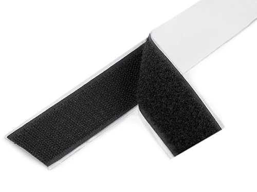 Klettband 20 mm Breit Selbstklebend Schwarz 1 Meter - Meterware Set Haken und Schlaufen/Flausch Klettverschluss Klettband 20 mm Breit Selbstklebend Schwarz 1 Meter - Meterware Set Haken und Schlaufen/Flausch Klettverschluss von Stofftreff Santi