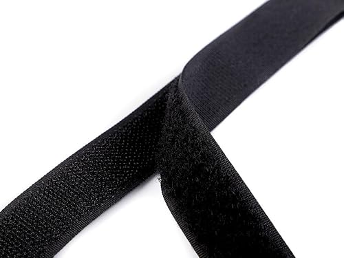 Klettband 25mm Breit aufnähbar Schwarz 1 Meter - Meterware Set Haken und Schlaufen/Flausch Klettverschluss Klettband 25mm Breit aufnähbar Schwarz 1 Meter - Meterware Set Haken und Schlaufen/Flausch Klettverschluss von Stofftreff Santi