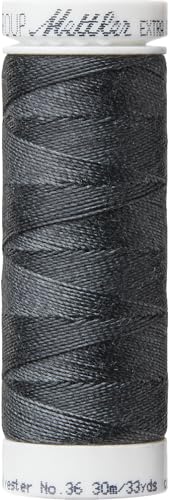 Mettler EXTRA STARK 36-30m 100% Polyester, Feinheit: ca. Nm 23/2 (dtex 438 * 2) Nadelstärke: Nm 90-120 (Charcoal-1282) von Stofftreff Santi