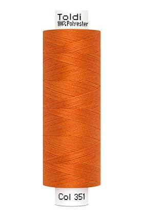 Stofftreff Santi Nähgarn TOLDI Nähgarn á 500m - Allesnäher Garn No.120 Hochwertiges Universalnähgarn (Orange) von Stofftreff Santi