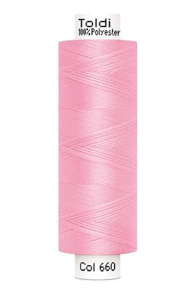 Nähgarn TOLDI Nähgarn á 500m - Allesnäher Garn No.120 Hochwertiges Universalnähgarn (1, Rosa) von Stofftreff Santi