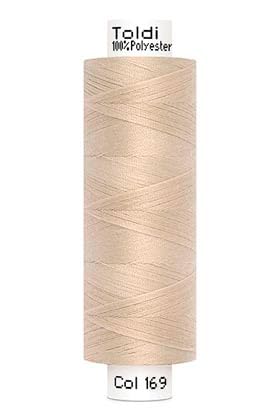 Nähgarn TOLDI Nähgarn á 500m - Allesnäher Garn No.120 Hochwertiges Universalnähgarn (5, Beige) von Stofftreff Santi