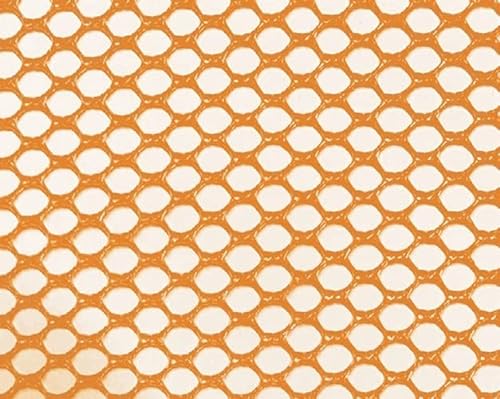 Netzstoff, Wäschenetz, Netze, Insektenschutz"NETTY"-Meterware-50 cm Schritte-100 Prozent Polyester-ca. 150 cm Breite-75 g/QM-13 Farben (Orange-4003) von Stofftreff Santi