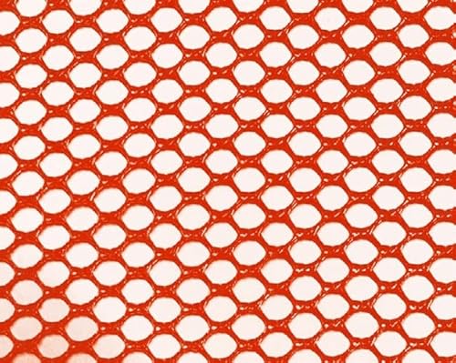 Netzstoff, Wäschenetz, Netze, Insektenschutz"NETTY"-Meterware-50 cm Schritte-100 Prozent Polyester-ca. 150 cm Breite-75 g/QM-13 Farben (Rot4001) von Stofftreff Santi