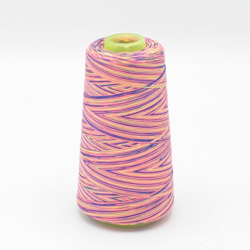 Overlockgarn Multicolor 2700m 100% Polyester Regenbogenfarben Nähgarn Allesnäher (103) von Stofftreff Santi