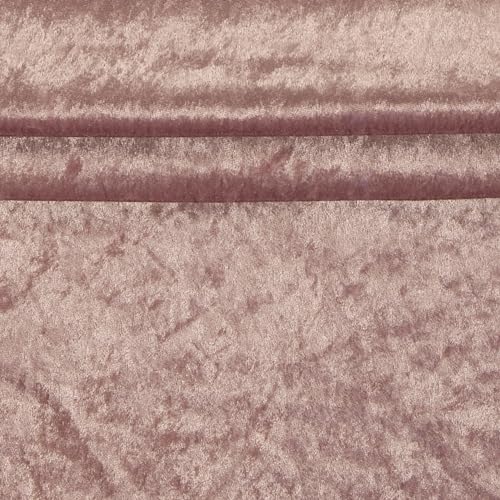 Pannesamt Stoff Meterware für Deko, Basteln und Bekleidung, 0,5 Meter - 147 cm Breit - Samt ähnliche Oberfläche Stoffe (Hellrosa) von Stofftreff Santi