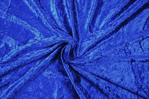 Pannesamt Stoff Meterware für Deko, Basteln und Bekleidung, 0,5 Meter - 147 cm Breit - Samt ähnliche Oberfläche Stoffe (Royalblau) von Stofftreff Santi