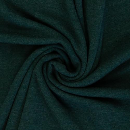 Swafing Merino-Strick Strickstoff 100% Merinowolle-50cm Schritte-Meterware Bekleidungsstoffe (Bottle) von Stofftreff Santi