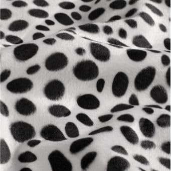 Velour bedruckt Tiermotive Kunstfell 0,5m Kurzhaarfell Leopard Tieger Zebra (Dalmatiner) von Stofftreff Santi