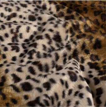 Velour bedruckt Tiermotive Kunstfell 0,5m Kurzhaarfell Leopard Tieger Zebra (Gepard) von Stofftreff Santi