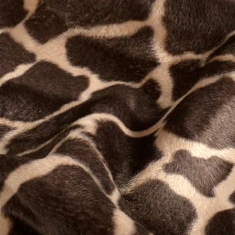 Velour bedruckt Tiermotive Kunstfell 0,5m Kurzhaarfell Leopard Tieger Zebra (Giraffe-Beige) von Stofftreff Santi
