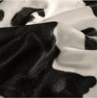 Velour bedruckt Tiermotive Kunstfell 0,5m Kurzhaarfell Leopard Tieger Zebra (Kuh-Natur) von Stofftreff Santi