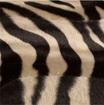 Velour bedruckt Tiermotive Kunstfell 0,5m Kurzhaarfell Leopard Tieger Zebra (Zebra-Camel) von Stofftreff Santi