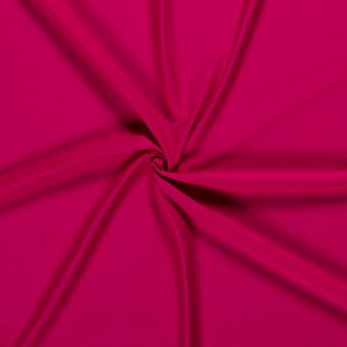 Viskose-Jersey-IDA-200 g/QM-96 Prozent Viskose-Kleiderstoff, Nähen, Stoffe, Viskosestoff-ca.150 cm Breite-50 cm Schritte-Meterware-Oekotex Standard 100 (Fuchsia-17-IDA) von Stofftreff Santi