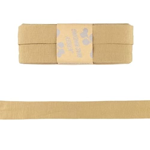 Viskose-Schrägbänder-Uni-ca. 20 mm Breite x 3 Meter Länge-48 Farben (Camel-187132) von Stofftreff Santi