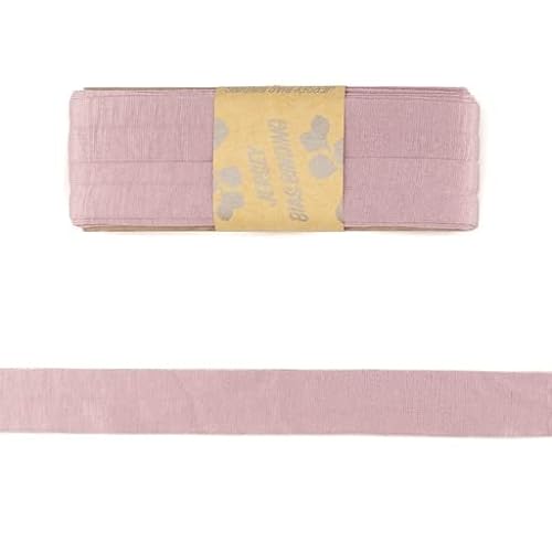 Viskose-Schrägbänder-Uni-ca. 20 mm Breite x 3 Meter Länge-48 Farben (Dawn Pink-187130) von Stofftreff Santi