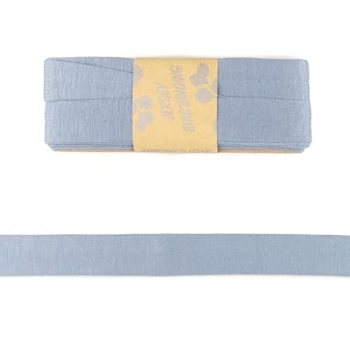 Viskose-Schrägbänder-Uni-ca. 20 mm Breite x 3 Meter Länge-48 Farben (Jeans-187139) von Stofftreff Santi