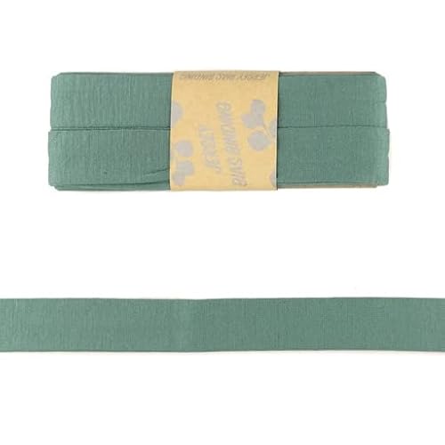 Viskose-Schrägbänder-Uni-ca. 20 mm Breite x 3 Meter Länge-48 Farben (Pine Green-187154) von Stofftreff Santi