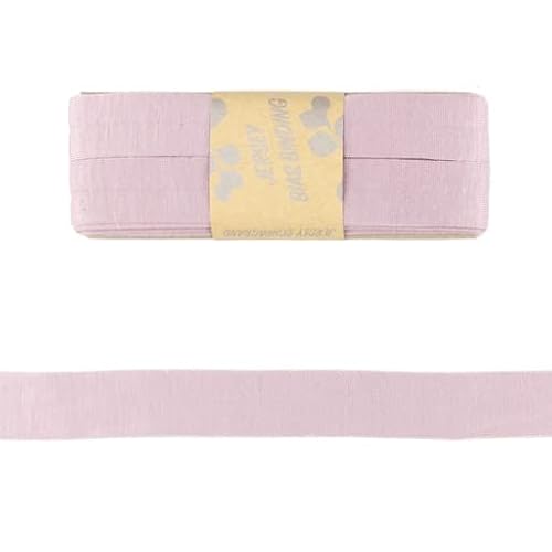 Viskose-Schrägbänder-Uni-ca. 20 mm Breite x 3 Meter Länge-48 Farben (Rosa gewaschen-187156) von Stofftreff Santi