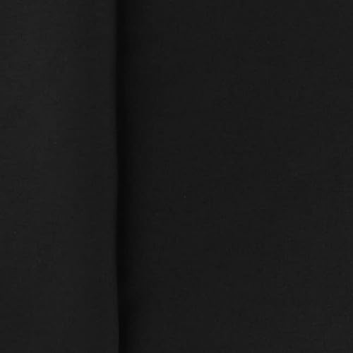 Weicher Popeline Baumwollstoff-"POPPY"-Segel-, Fahnentuch, Baumwollstoff, Nähen, Kleider- und Patchworkstoff ca. 150 cm breit- ca. 135 g/QM - 50 cm Schritte- Meterware (Schwarz-64807) von Stofftreff Santi