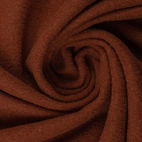 Weicher Walkloden/Walkstoff MERINO by Swafing® von Stofftreff Santi®-100% gekochte Schurwolle vom Merinoschaf-0,5 m Schritte-Meterware (Kupfer-713-merinos) von Stofftreff Santi