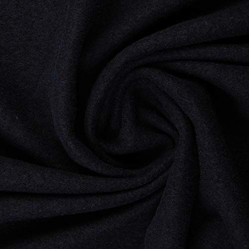 Weicher Walkloden/Walkstoff MERINO by Swafing® von Stofftreff Santi®-100% gekochte Schurwolle vom Merinoschaf-0,5 m Schritte-Meterware (Marine-597-merinos) von Stofftreff Santi