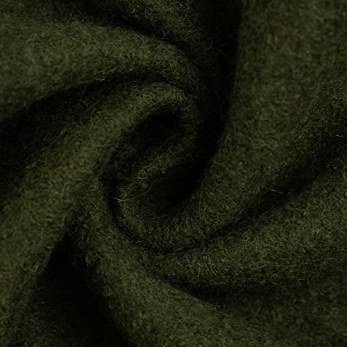 Weicher Walkloden/Walkstoff MERINO by Swafing® von Stofftreff Santi®-100% gekochte Schurwolle vom Merinoschaf-0,5 m Schritte-Meterware (Olivegrün-764-merinos) von Stofftreff Santi